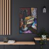 88299-99.jpg Books on Table Framed Canvas