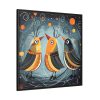 Three Cute Bird Characters I Framed Canvas