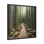 Walkway Meandering Through a Forest of Organ Pipe Cactus Framed Canvas