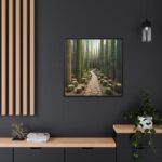 Walkway Meandering Through a Forest of Organ Pipe Cactus Framed Canvas - Image 5