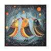 Three Cute Bird Characters I Framed Canvas