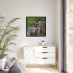 Deer With Small Horns Framed Canvas - Image 4