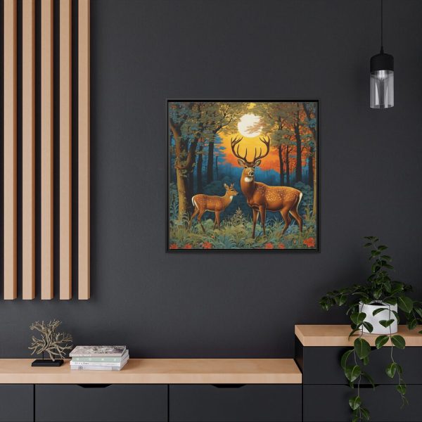 88302-134.jpg Deer and Deer in the Forest Framed Canvas