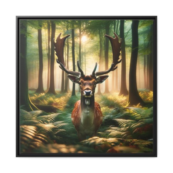 88302-136.jpg Deer in Forest Framed Canvas