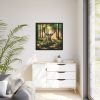 88302-138.jpg Deer in Forest Framed Canvas