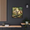 88302-139.jpg Deer in Forest Framed Canvas