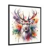 88302-145.jpg Deer With Vivid Burst of Colors Framed Canvas