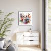 88302-148.jpg Deer With Vivid Burst of Colors Framed Canvas