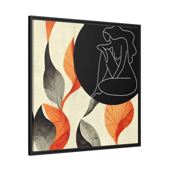 88302-25.jpg Boho Leaves Abstract Woman Framed Canvas