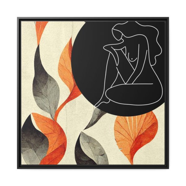 88302-26.jpg Boho Leaves Abstract Woman Framed Canvas