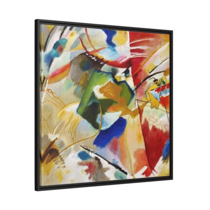 Painting with Green Center by Wassily Kandinsky Framed Canvas