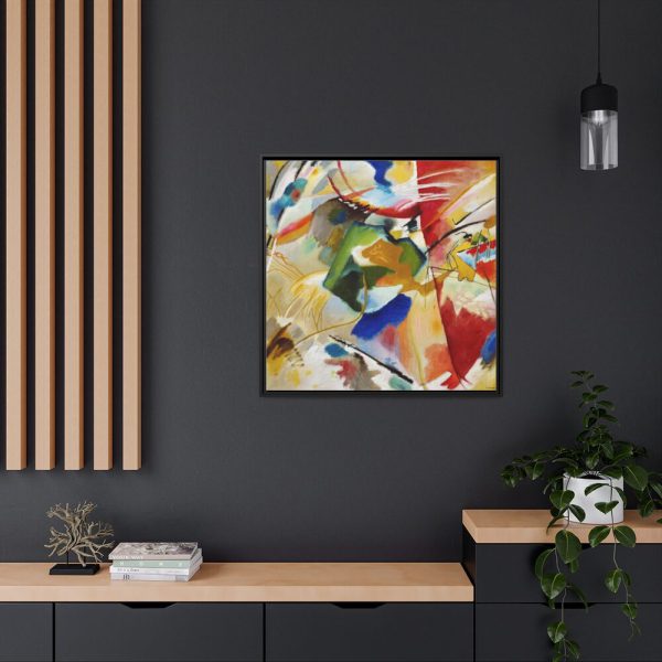 88302-34.jpg Painting with Green Center by Wassily Kandinsky Framed Canvas