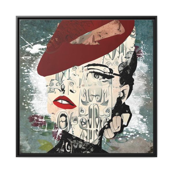88302-36.jpg Fashionable Vintage Woman Framed Canvas