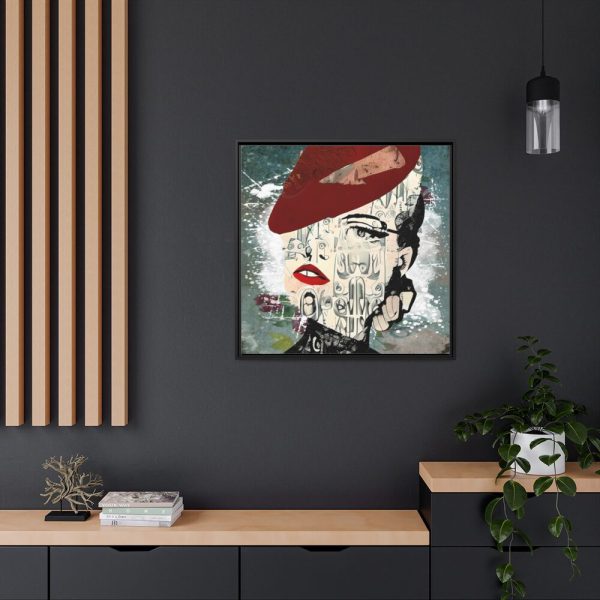 88302-39.jpg Fashionable Vintage Woman Framed Canvas