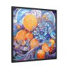 88302-40.jpg Orange Slices and Orange and Purple Dots Framed Canvas