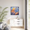 88302-43.jpg Orange Slices and Orange and Purple Dots Framed Canvas