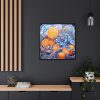 88302-44.jpg Orange Slices and Orange and Purple Dots Framed Canvas