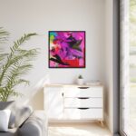 Woman And a Fox in Cup Overlay Framed Canvas - Image 4