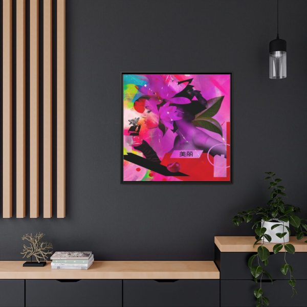 88302-54.jpg Woman And a Fox in Cup Overlay Framed Canvas