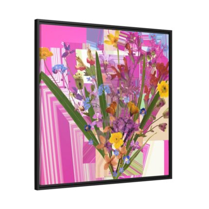 Colorful Wild Flowers Framed Canvas