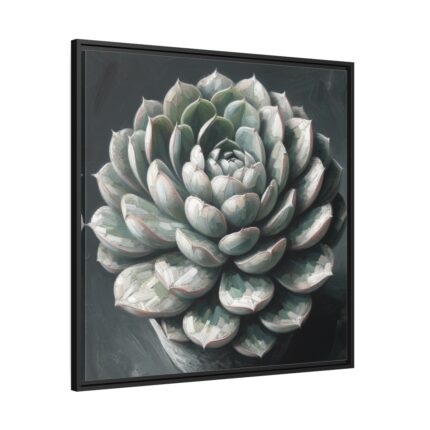 Boho Succulent Plant Framed Canvas