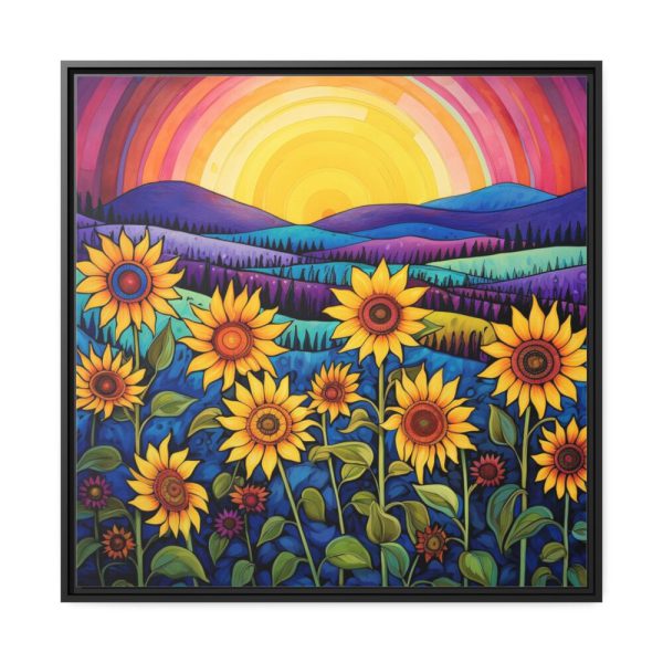 88302-66.jpg Whimsical Sunflower Field Art Framed Canvas