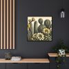88302-94.jpg Vintage-Style Illustration of Cacti With Yellow Flowers Framed Canvas