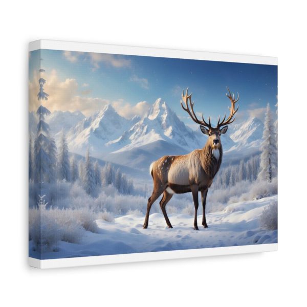 91624-16.jpg Deer Stands in the Snow Standard Canvas