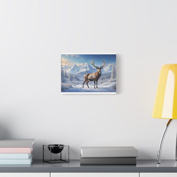 91624-17.jpg Deer Stands in the Snow Standard Canvas