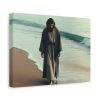 91624-21.jpg Person Walking at the Edge of the Surf on a Beach Standard Canvas