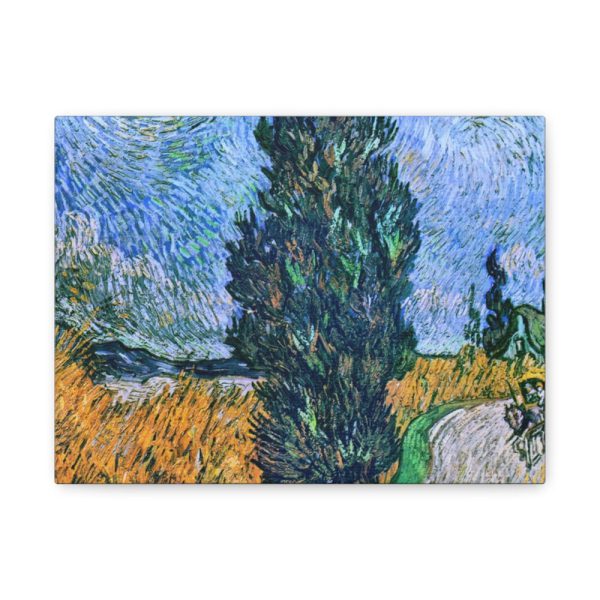91624-5.jpg Vincent van Gogh's Road with Cypress and Star Standard Canvas