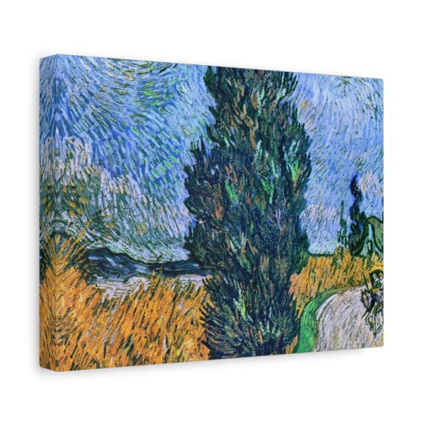 91624-6.jpg Vincent van Gogh's Road with Cypress and Star Standard Canvas