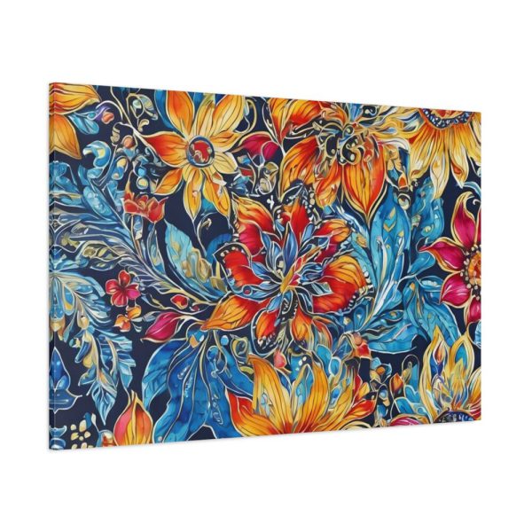 Batik Flowers Pattern Standard Canvas