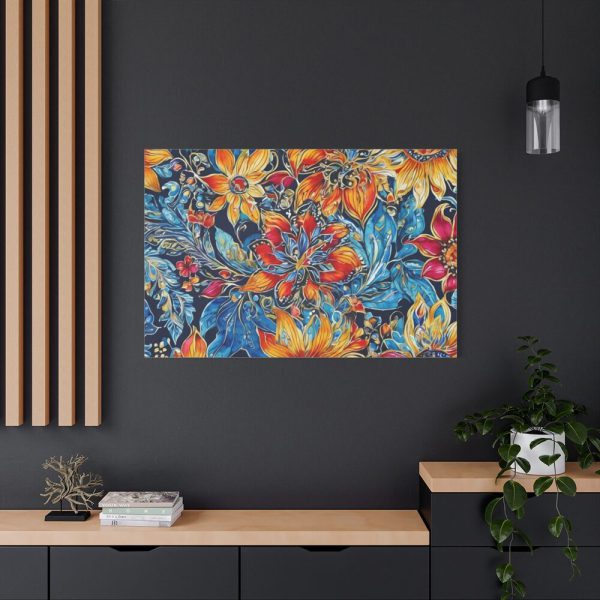 Batik Flowers Pattern Standard Canvas