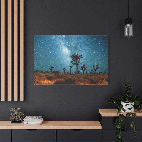 91638-133.jpg Starry Sky Night With Cactus Standard Canvas