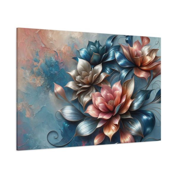 91638-150.jpg Metallic-Textured Flowers in Abstract Style Standard Canvas