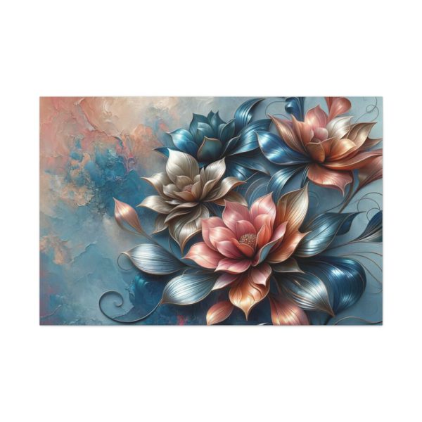 91638-151.jpg Metallic-Textured Flowers in Abstract Style Standard Canvas