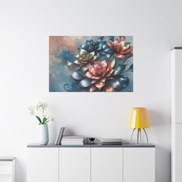 91638-152.jpg Metallic-Textured Flowers in Abstract Style Standard Canvas