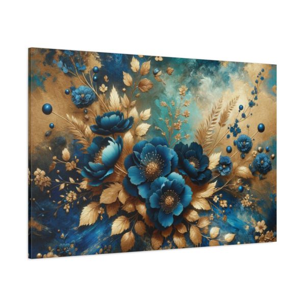 91638-155.jpg Rich Blue Flowers and Gold Accents Standard Canvas