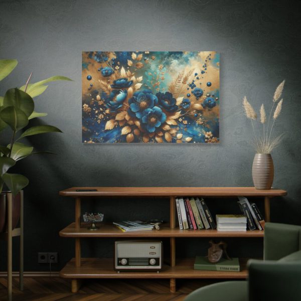 91638-159.jpg Rich Blue Flowers and Gold Accents Standard Canvas