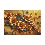 Vibrant orange Flowers Arranged in a Vase Standard Canvas - Image 2