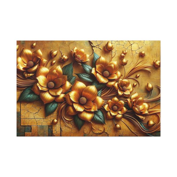 Vibrant orange Flowers Arranged in a Vase Standard Canvas