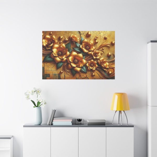 Vibrant orange Flowers Arranged in a Vase Standard Canvas