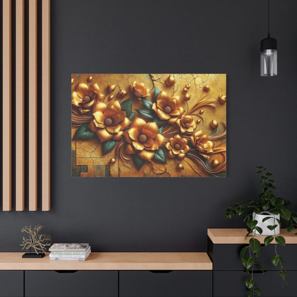 Vibrant orange Flowers Arranged in a Vase Standard Canvas