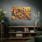 Vibrant orange Flowers Arranged in a Vase Standard Canvas - Image 5