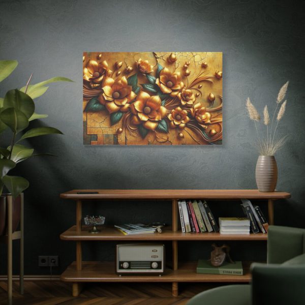 Vibrant orange Flowers Arranged in a Vase Standard Canvas