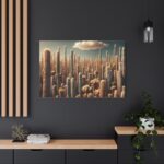Forest of Tall Cactus Plants Standard Canvas - Image 4