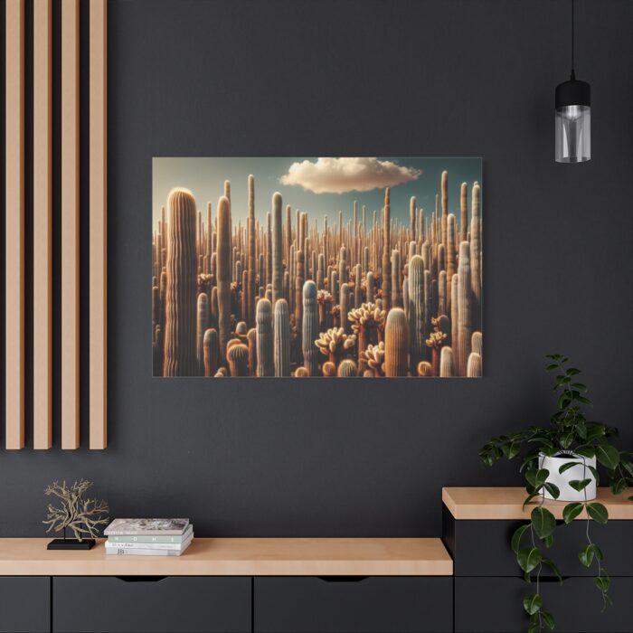 Forest of Tall Cactus Plants Standard Canvas - Image 4