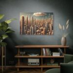 Forest of Tall Cactus Plants Standard Canvas - Image 5