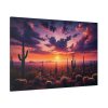 91638-195.jpg Cacti and Red Sky in Desert Standard Canvas
